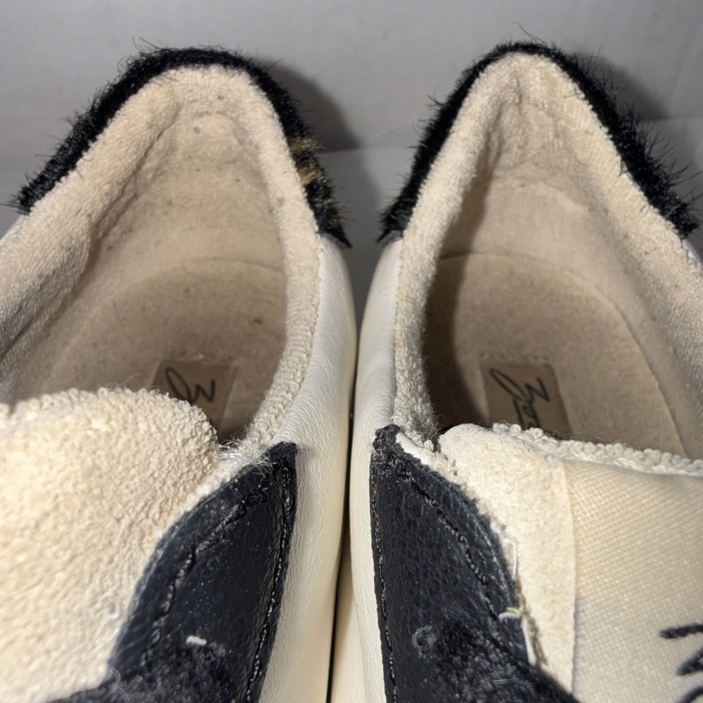 Zodiac Faye Retro Leather Yellow White Streetwear Fur Low Top Shoes Sneakers 7.5 - Picture 7 of 10